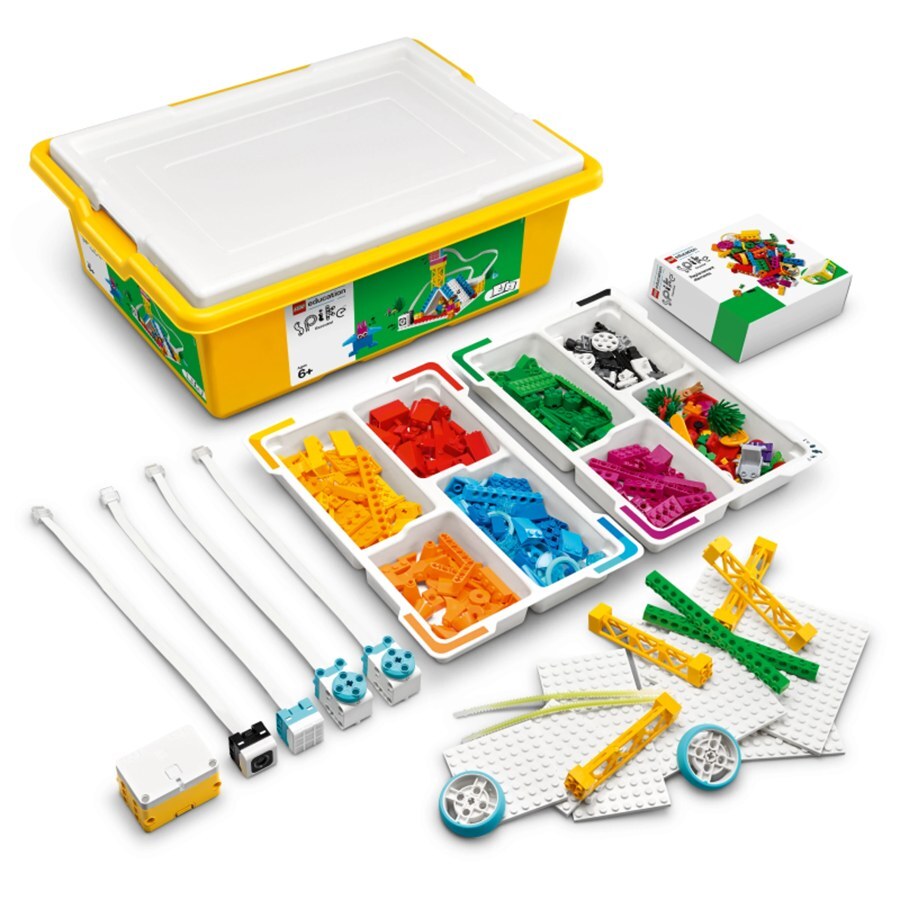 Kit LEGO Education SPIKE Essential — hub, motores, sensor de color y elementos